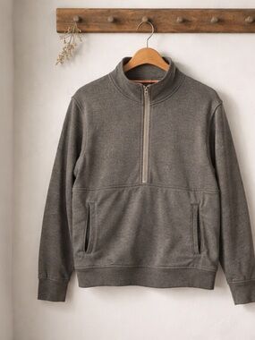 J.Crew Quarter Zip Gray Men Sweater